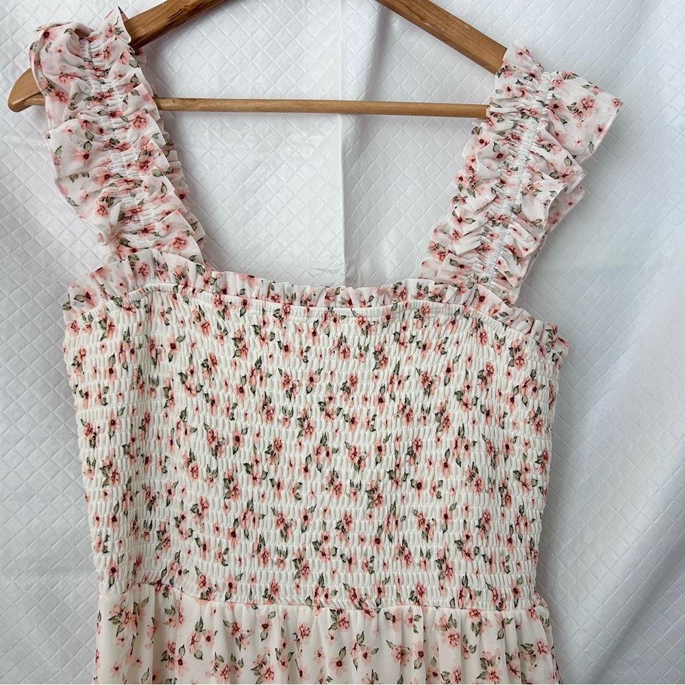 Floral Ruffle Strap Dress - Picture 6 of 7
